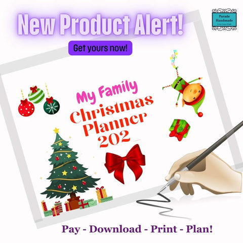 Christmas Digital Download Printable Planner – Fun Design Choices - Parade Handmade