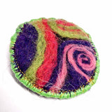 Funky Felt Brooches - Abstract and colourful designs - Abstract Spiral Mini - Parade Handmade