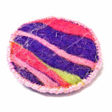 Funky Felt Brooches - Abstract and colourful designs - Purple Strata - Parade Handmade