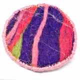 Funky Felt Brooches - Abstract and colourful designs - Purple Strata - Parade Handmade