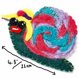 Funky Felt Brooch/ Happy Snail - Parade Handmade