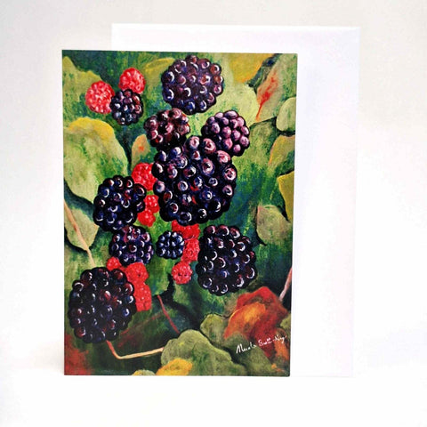 Autumn Fruits - Blackberries Greeting Card by  Nuala Brett-King - Parade Handmade