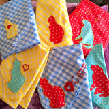 Handmade Boho Bandanas with Pet Animal Appliqued Designs - Parade Handmade