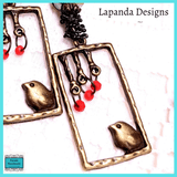 Little Bird Steampunk Crystal Earrings with Sterlibg Silver Hooks by Lapanda Designs - Parade Handmade