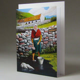 Art Card, 'Jobs for the Girls', 'To Fetch a Pail of Water', Achill Island, by Noreen Sadler - Parade Handmade