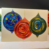 Handmade Christmas Card, Baubles, By Parade Handmade