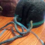 Felt Hat. Green/Turquoise Sparkly Sheen, Multi-size, By Parade - Parade Handmade