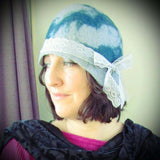 Hand Felted Wool Hat, Lacy Cloche, 56/57cm, By Parade - Parade Handmade