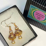 Pink Crystal Earrings - Vintage Affair - By Lapanda Designs - Parade Handmade Newport Co Mayo