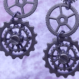Steampunk Earrings with Cogs and Wheels, By Lapanda Designs - Parade Handmade Ireland